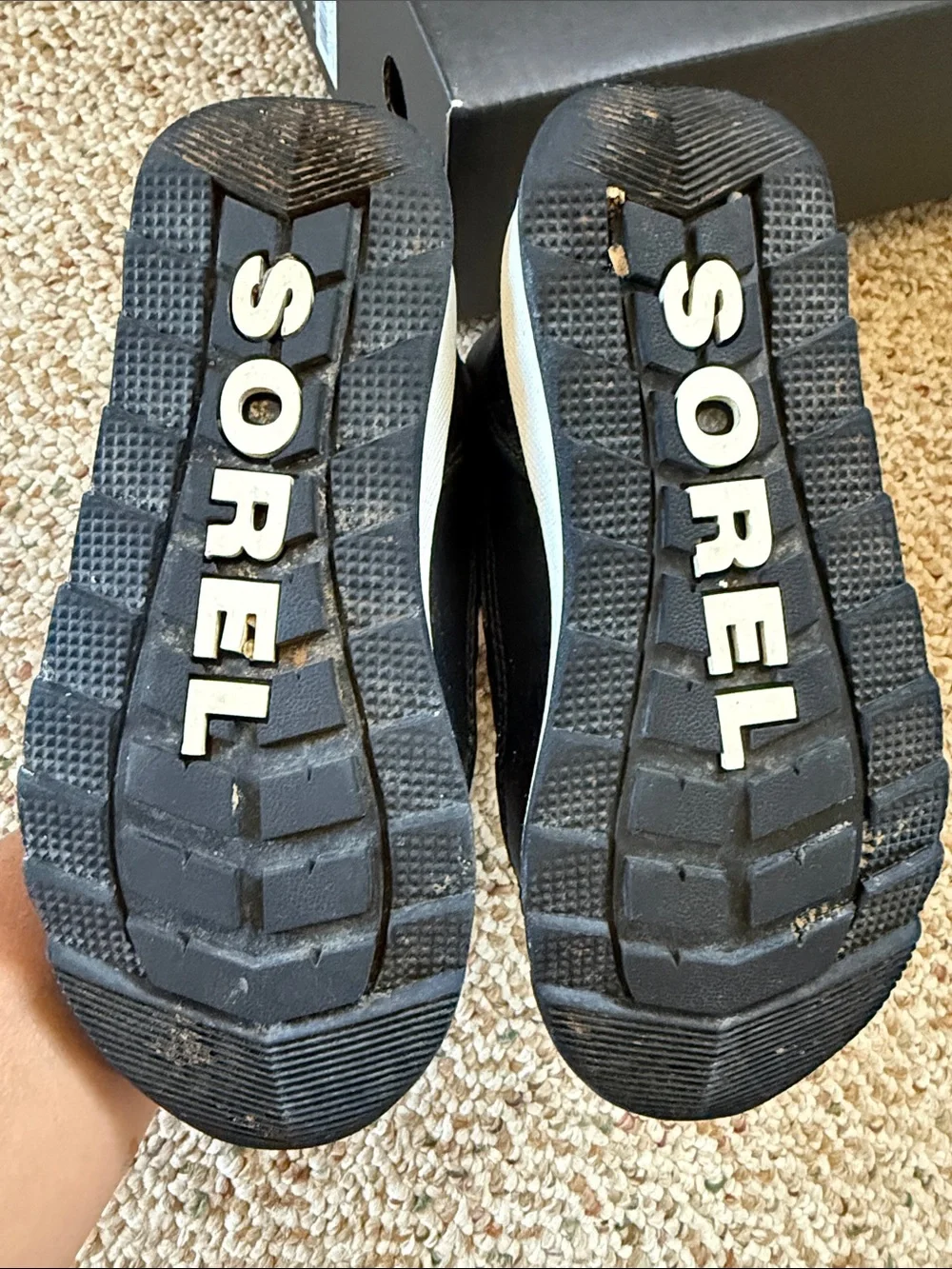 Sorel Kids Black Weather Proof Velcro Snow Boots